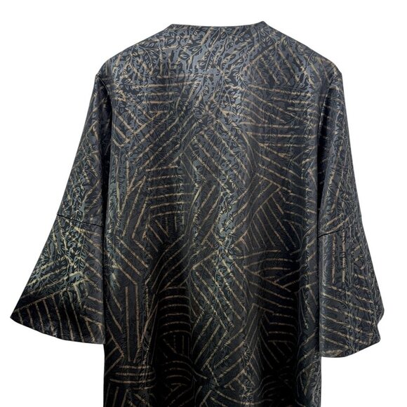 LIOR Paris Jacket Size Large Womens Modern Artsy Black Tan Geo Print - Picture 8 of 12